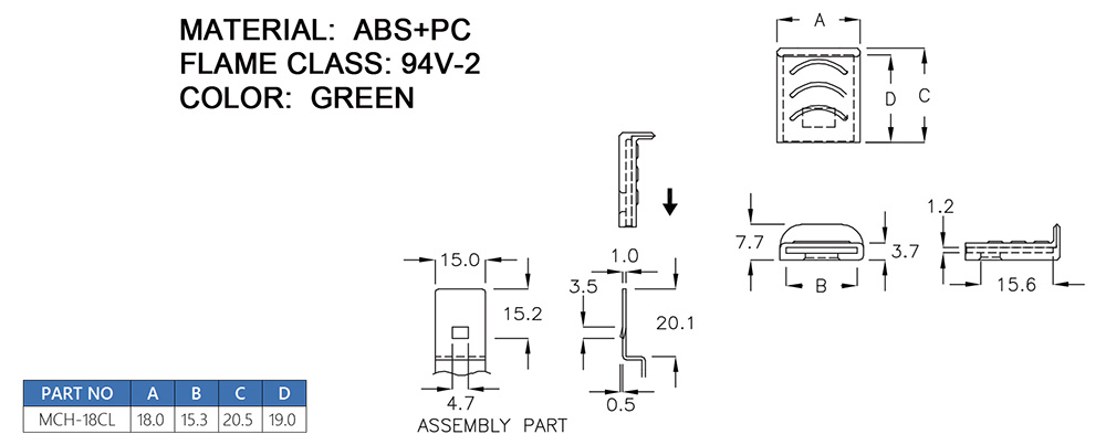 Plastic Handle MCH-18CL